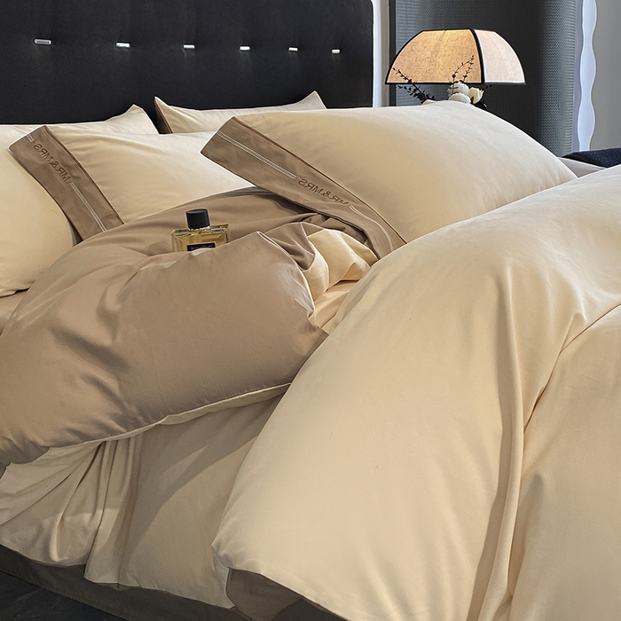 91家纺网 家纺一手货源 找家纺 小叮当家纺仓储工厂店 2025新款 (买家秀 不断货)更细腻A类全棉纯棉100支长绒棉磨毛四件套不毛 香草摩卡