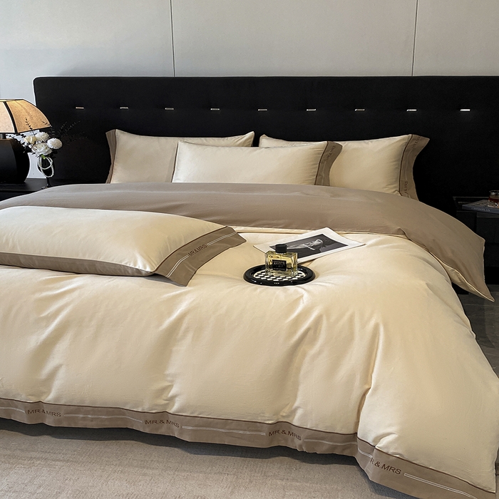 91家纺网 家纺一手货源 找家纺 小叮当家纺仓储工厂店 2025新款 (买家秀 不断货)更细腻A类全棉纯棉100支长绒棉磨毛四件套不毛 香草摩卡