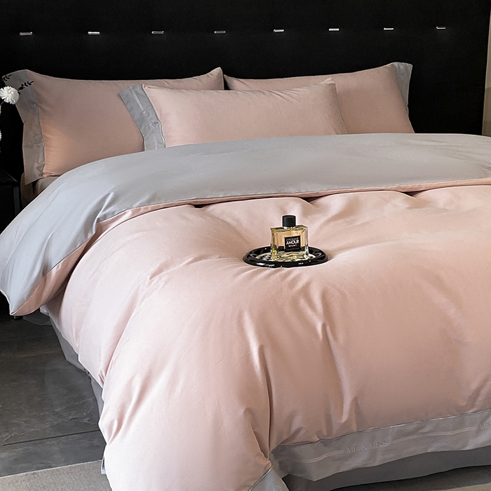 91家纺网 家纺一手货源 找家纺 小叮当家纺仓储工厂店 2025新款 (买家秀 不断货)更细腻A类全棉纯棉100支长绒棉磨毛四件套不毛 果粉浅银