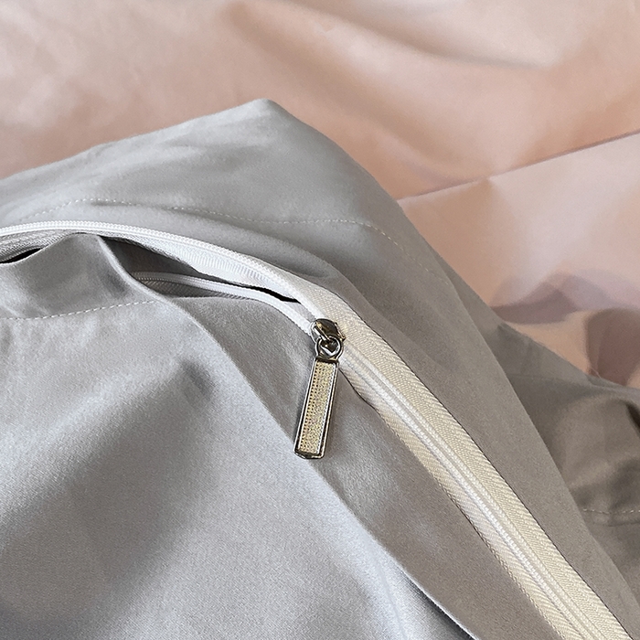 91家纺网 家纺一手货源 找家纺 小叮当家纺仓储工厂店 2025新款 (买家秀 不断货)更细腻A类全棉纯棉100支长绒棉磨毛四件套不毛 果粉浅银