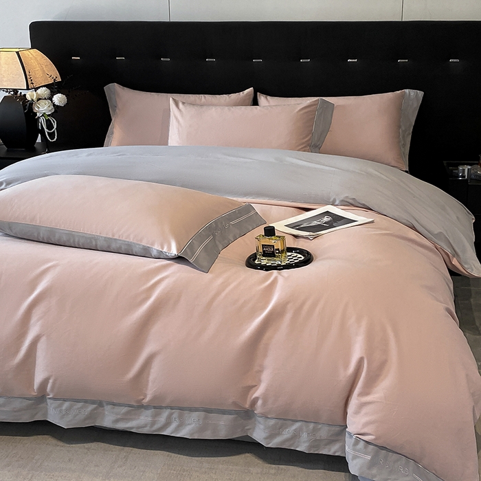 91家纺网 家纺一手货源 找家纺 小叮当家纺仓储工厂店 2025新款 (买家秀 不断货)更细腻A类全棉纯棉100支长绒棉磨毛四件套不毛 果粉浅银