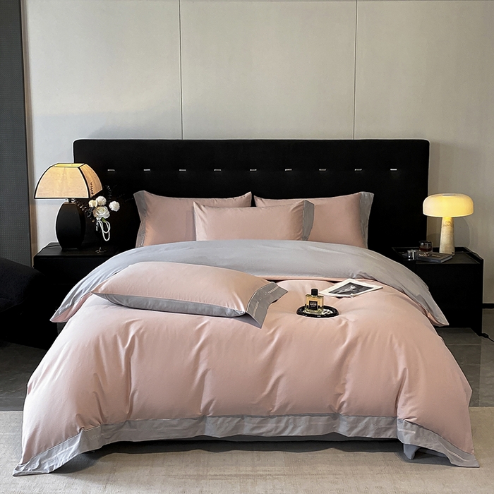 91家纺网 家纺一手货源 找家纺 小叮当家纺仓储工厂店 2025新款 (买家秀 不断货)更细腻A类全棉纯棉100支长绒棉磨毛四件套不毛 果粉浅银