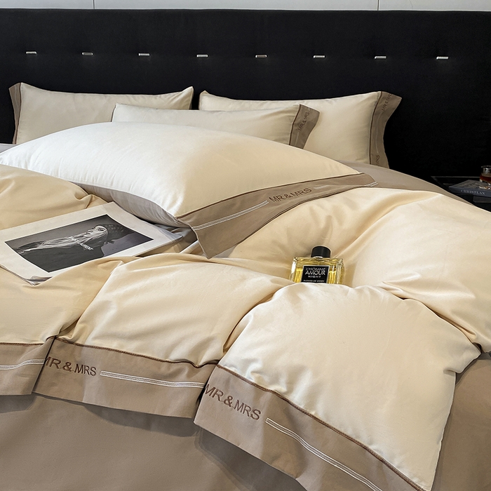 91家纺网 家纺一手货源 找家纺 小叮当家纺仓储工厂店 2025新款 (买家秀 不断货)更细腻A类全棉纯棉100支长绒棉磨毛四件套不毛 香草摩卡