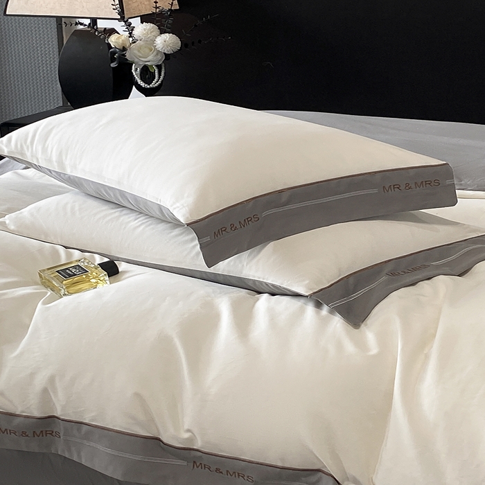 91家纺网 家纺一手货源 找家纺 小叮当家纺仓储工厂店 2025新款 (买家秀 不断货)更细腻A类全棉纯棉100支长绒棉磨毛四件套不毛 峰白绅灰