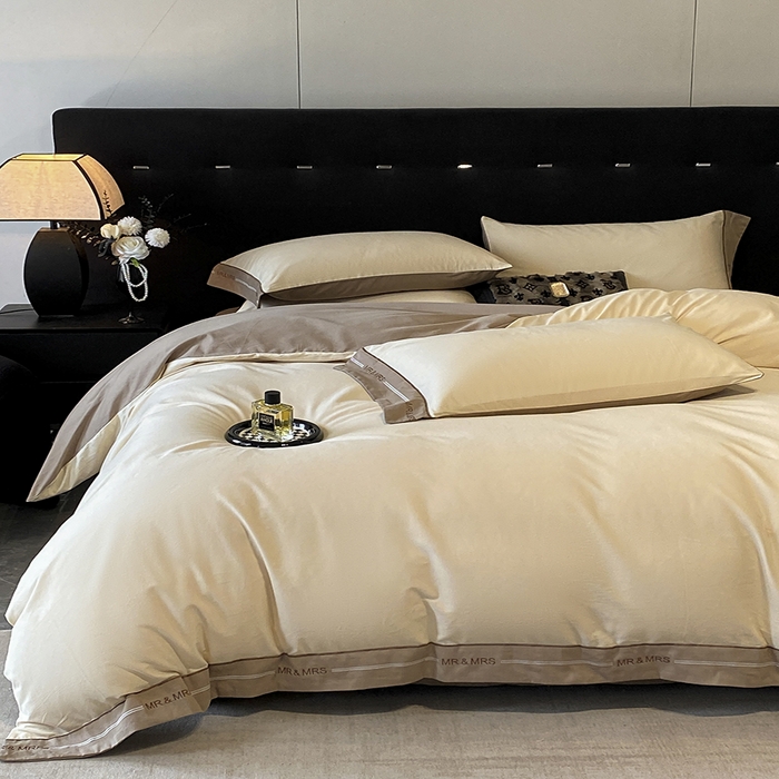 91家纺网 家纺一手货源 找家纺 小叮当家纺仓储工厂店 2025新款 (买家秀 不断货)更细腻A类全棉纯棉100支长绒棉磨毛四件套不毛 香草摩卡