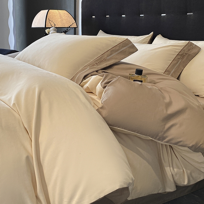 91家纺网 家纺一手货源 找家纺 小叮当家纺仓储工厂店 2025新款 (买家秀 不断货)更细腻A类全棉纯棉100支长绒棉磨毛四件套不毛 香草摩卡