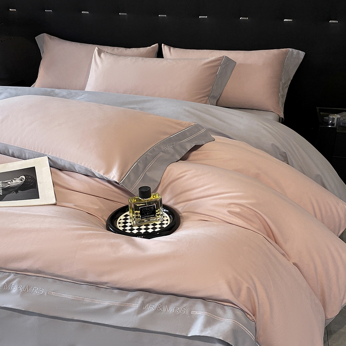 91家纺网 家纺一手货源 找家纺 小叮当家纺仓储工厂店 2025新款 (买家秀 不断货)更细腻A类全棉纯棉100支长绒棉磨毛四件套不毛 果粉浅银