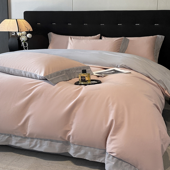 91家纺网 家纺一手货源 找家纺 小叮当家纺仓储工厂店 2025新款 (买家秀 不断货)更细腻A类全棉纯棉100支长绒棉磨毛四件套不毛 果粉浅银