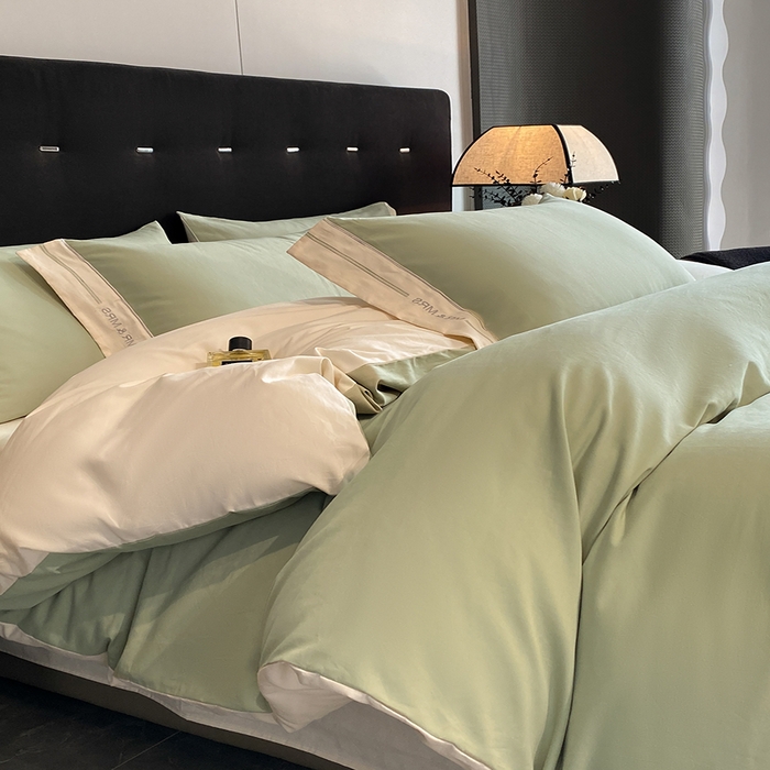 91家纺网 家纺一手货源 找家纺 小叮当家纺仓储工厂店 2025新款 (买家秀 不断货)更细腻A类全棉纯棉100支长绒棉磨毛四件套不毛 抹茶芝士