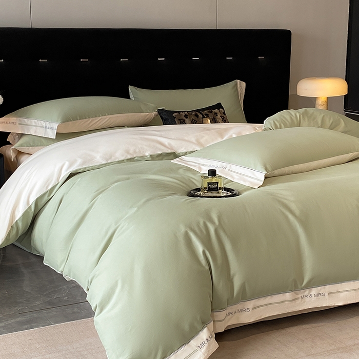 91家纺网 家纺一手货源 找家纺 小叮当家纺仓储工厂店 2025新款 (买家秀 不断货)更细腻A类全棉纯棉100支长绒棉磨毛四件套不毛 抹茶芝士