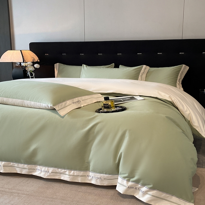 91家纺网 家纺一手货源 找家纺 小叮当家纺仓储工厂店 2025新款 (买家秀 不断货)更细腻A类全棉纯棉100支长绒棉磨毛四件套不毛 抹茶芝士