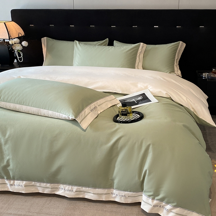 91家纺网 家纺一手货源 找家纺 小叮当家纺仓储工厂店 2025新款 (买家秀 不断货)更细腻A类全棉纯棉100支长绒棉磨毛四件套不毛 抹茶芝士