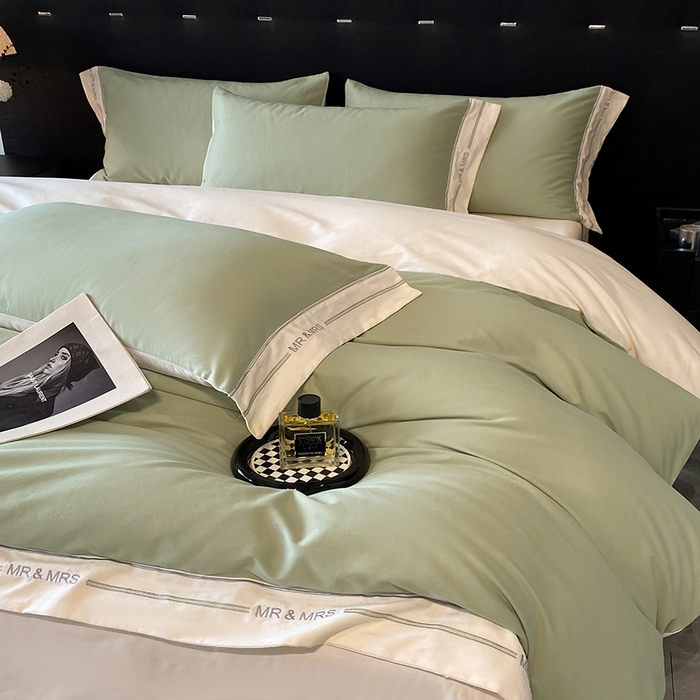 91家纺网 家纺一手货源 找家纺 小叮当家纺仓储工厂店 2025新款 (买家秀 不断货)更细腻A类全棉纯棉100支长绒棉磨毛四件套不毛 抹茶芝士