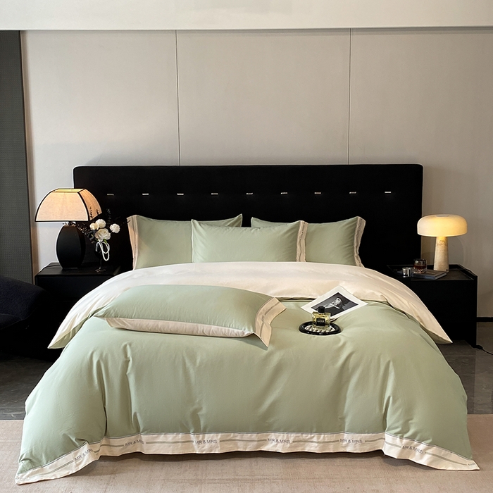 91家纺网 家纺一手货源 找家纺 小叮当家纺仓储工厂店 2025新款 (买家秀 不断货)更细腻A类全棉纯棉100支长绒棉磨毛四件套不毛 抹茶芝士