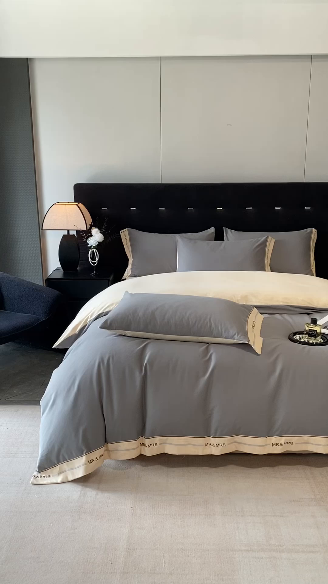 91家纺网 家纺一手货源 找家纺 小叮当家纺仓储工厂店 2025新款 (买家秀 不断货)更细腻A类全棉纯棉100支长绒棉磨毛四件套不毛 慕斯灰