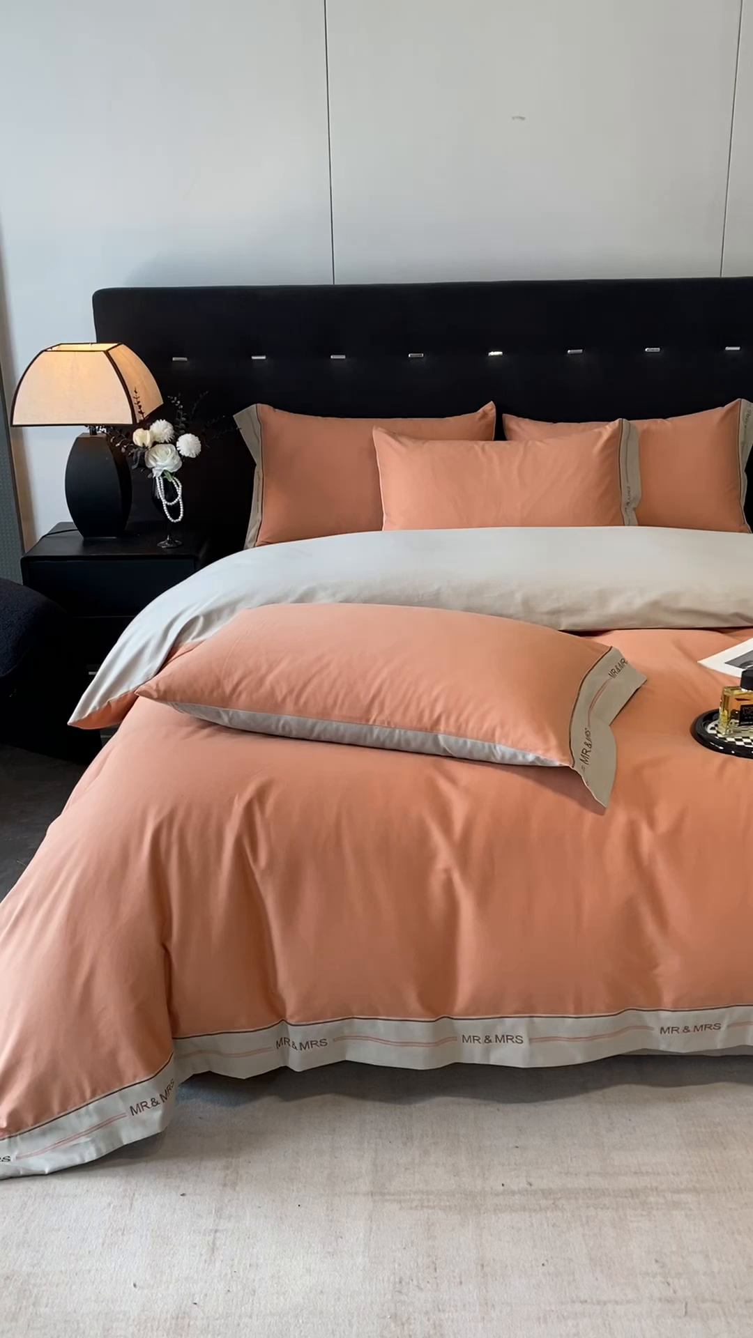 91家纺网 家纺一手货源 找家纺 小叮当家纺仓储工厂店 2025新款 (买家秀 不断货)更细腻A类全棉纯棉100支长绒棉磨毛四件套不毛 赤桦橘