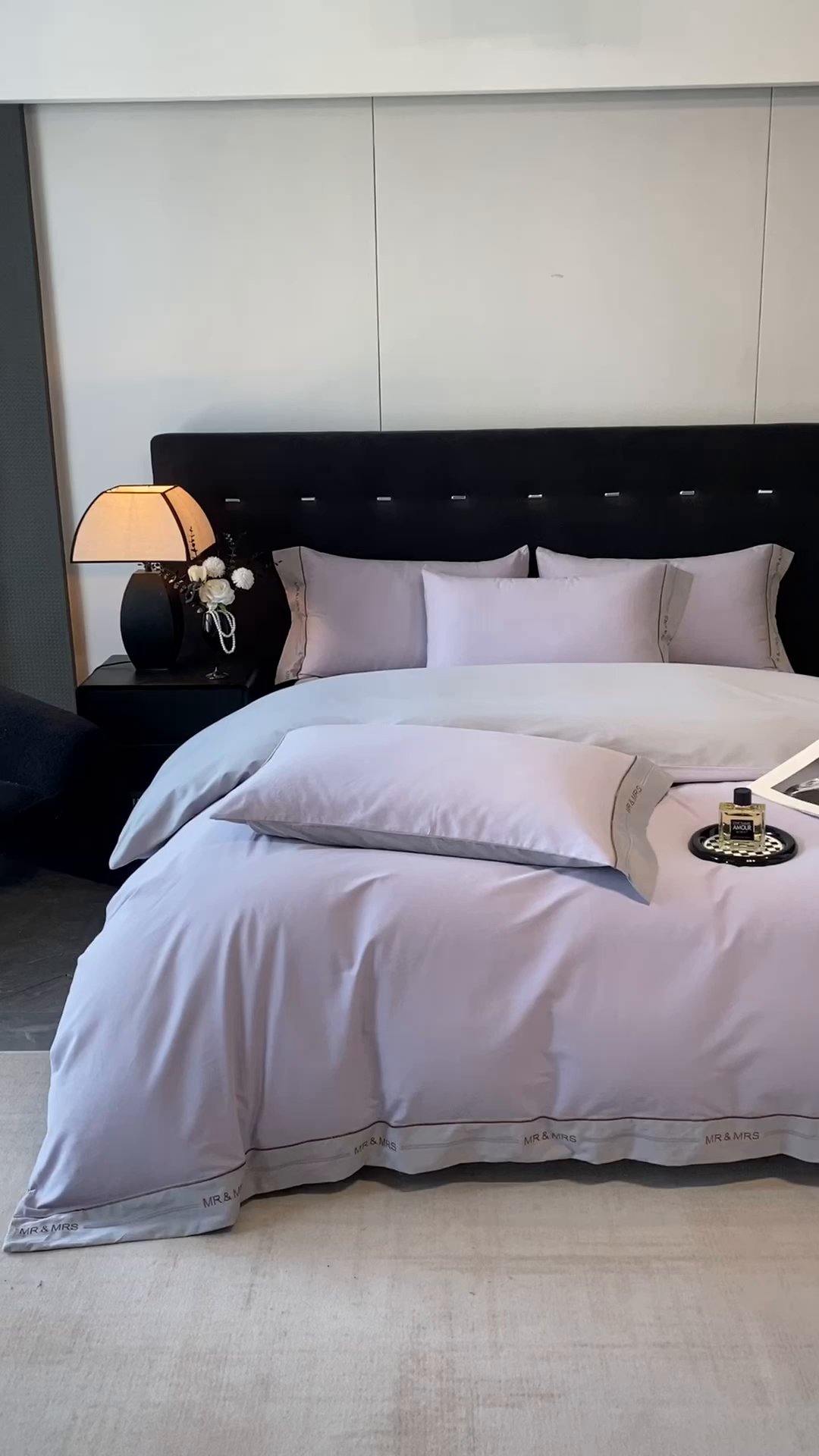 91家纺网 家纺一手货源 找家纺 小叮当家纺仓储工厂店 2025新款 (买家秀 不断货)更细腻A类全棉纯棉100支长绒棉磨毛四件套不毛 曼紫云灰