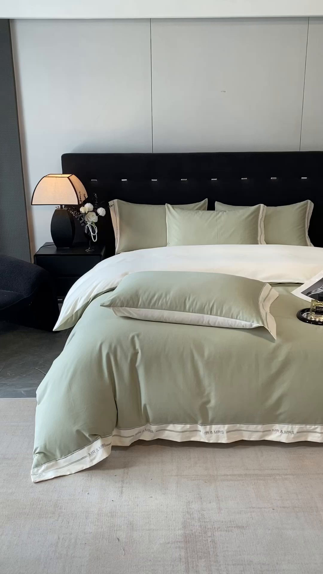 91家纺网 家纺一手货源 找家纺 小叮当家纺仓储工厂店 2025新款 (买家秀 不断货)更细腻A类全棉纯棉100支长绒棉磨毛四件套不毛 抹茶芝士