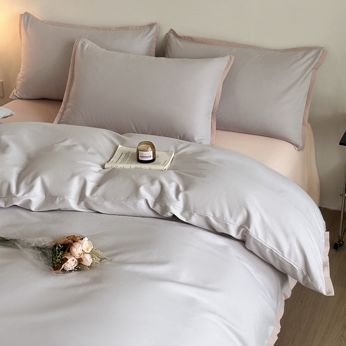 91家纺网 家纺一手货源 找家纺 小叮当家纺仓储工厂店 2025新款优质买家秀热卖不断货A类母婴级100纯棉全棉磨毛四件套全棉纯棉全棉 小宽边-硅谷银