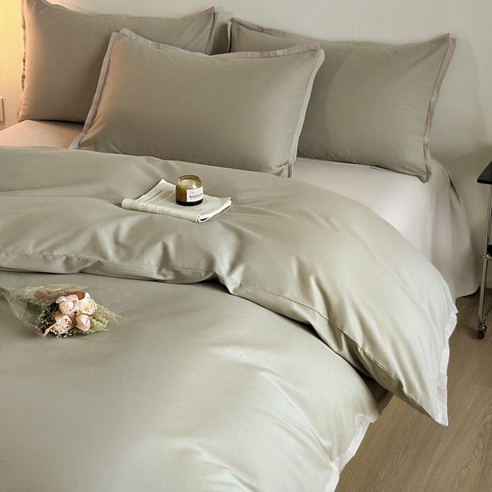 91家纺网 家纺一手货源 找家纺 小叮当家纺仓储工厂店 2025新款优质买家秀热卖不断货A类母婴级100纯棉全棉磨毛四件套全棉纯棉全棉 小宽边-燕麦色