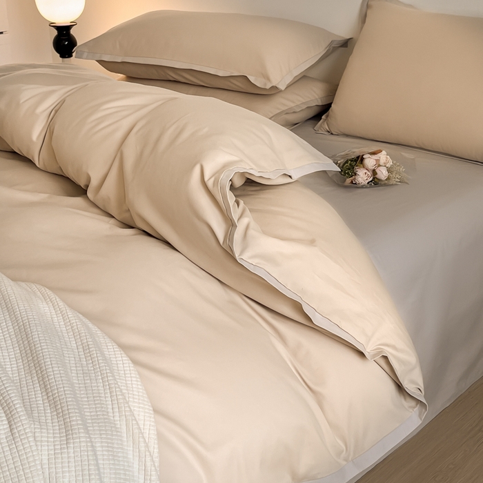 91家纺网 家纺一手货源 找家纺 小叮当家纺仓储工厂店 2025新款优质买家秀热卖不断货A类母婴级100纯棉全棉磨毛四件套全棉纯棉全棉 小宽边-玫瑰金