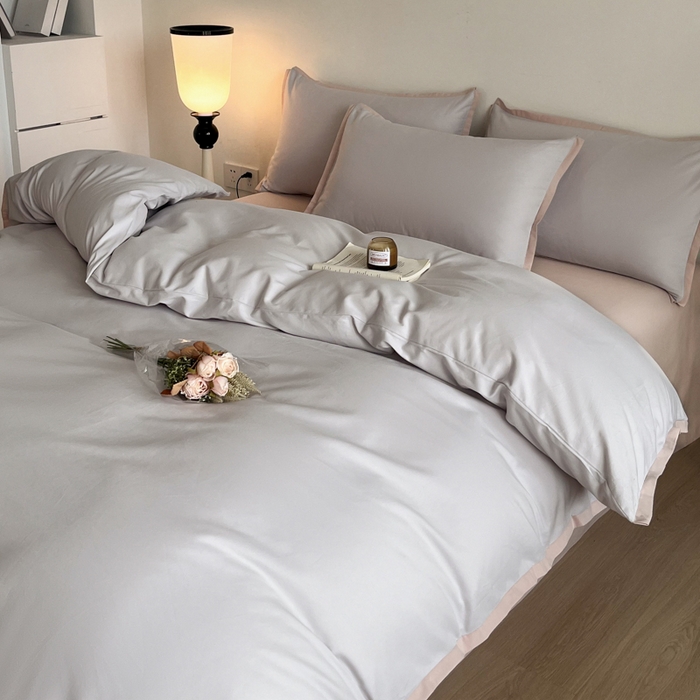 91家纺网 家纺一手货源 找家纺 小叮当家纺仓储工厂店 2025新款优质买家秀热卖不断货A类母婴级100纯棉全棉磨毛四件套全棉纯棉全棉 小宽边-硅谷银