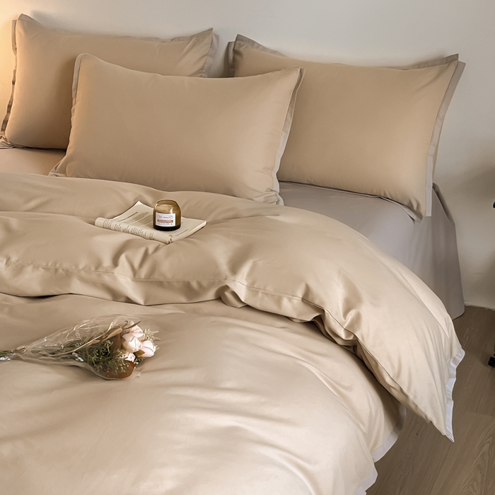 91家纺网 家纺一手货源 找家纺 小叮当家纺仓储工厂店 2025新款优质买家秀热卖不断货A类母婴级100纯棉全棉磨毛四件套全棉纯棉全棉 小宽边-玫瑰金