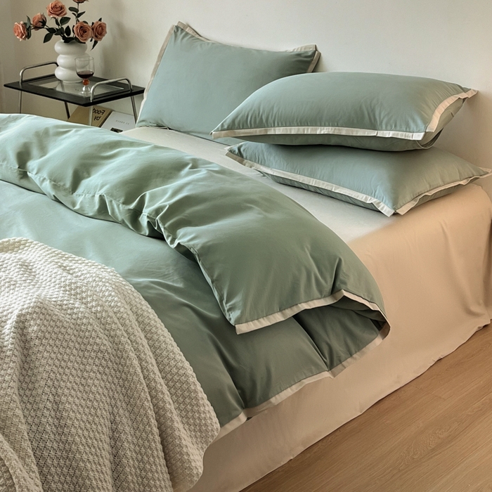 91家纺网 家纺一手货源 找家纺 小叮当家纺仓储工厂店 2025新款优质买家秀热卖不断货A类母婴级100纯棉全棉磨毛四件套全棉纯棉全棉 小宽边-自由蓝