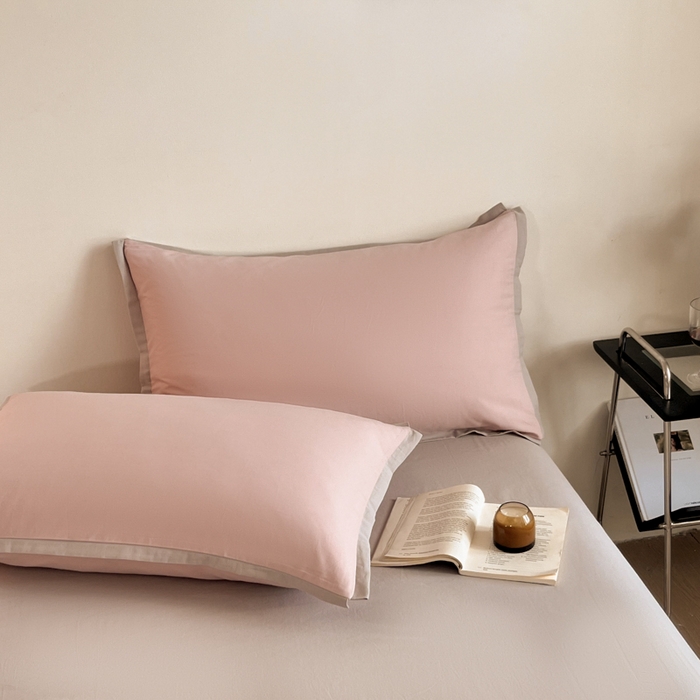 91家纺网 家纺一手货源 找家纺 小叮当家纺仓储工厂店 2025新款优质买家秀热卖不断货A类母婴级100纯棉全棉磨毛四件套全棉纯棉全棉 小宽边-粉黛灰