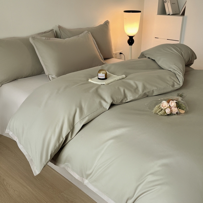 91家纺网 家纺一手货源 找家纺 小叮当家纺仓储工厂店 2025新款优质买家秀热卖不断货A类母婴级100纯棉全棉磨毛四件套全棉纯棉全棉 小宽边-燕麦色