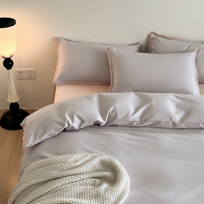 91家纺网 家纺一手货源 找家纺 小叮当家纺仓储工厂店 2025新款优质买家秀热卖不断货A类母婴级100纯棉全棉磨毛四件套全棉纯棉全棉 小宽边-硅谷银