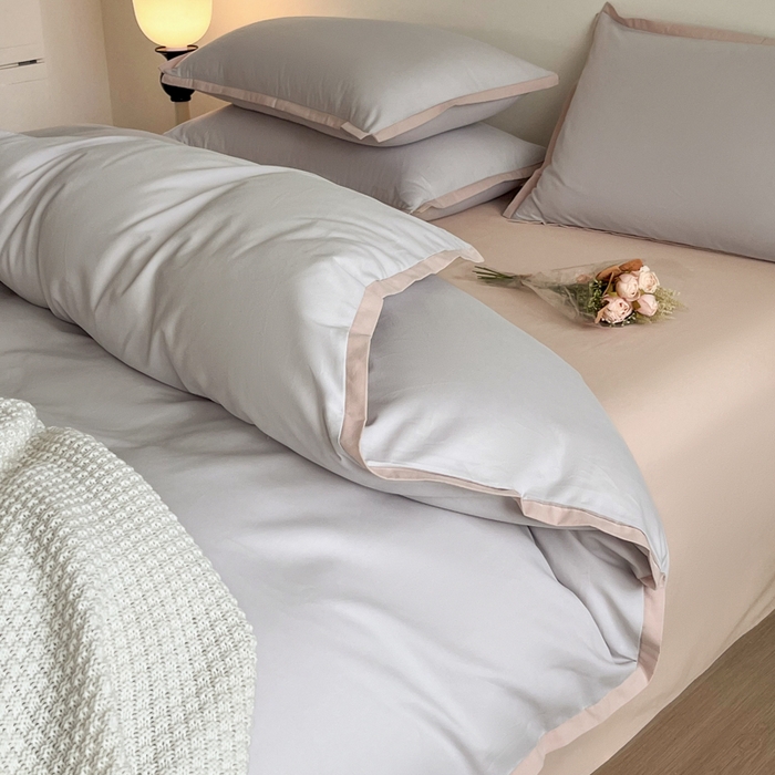 91家纺网 家纺一手货源 找家纺 小叮当家纺仓储工厂店 2025新款优质买家秀热卖不断货A类母婴级100纯棉全棉磨毛四件套全棉纯棉全棉 小宽边-硅谷银