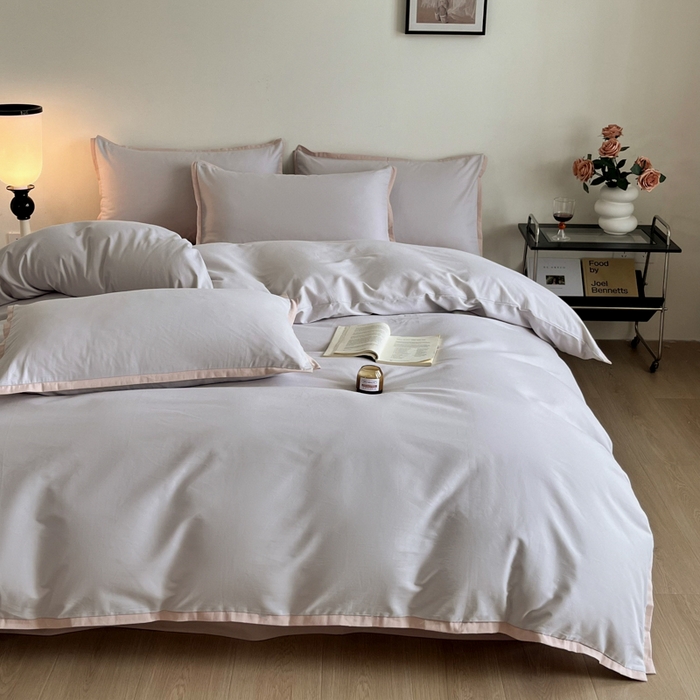 91家纺网 家纺一手货源 找家纺 小叮当家纺仓储工厂店 2025新款优质买家秀热卖不断货A类母婴级100纯棉全棉磨毛四件套全棉纯棉全棉 小宽边-硅谷银