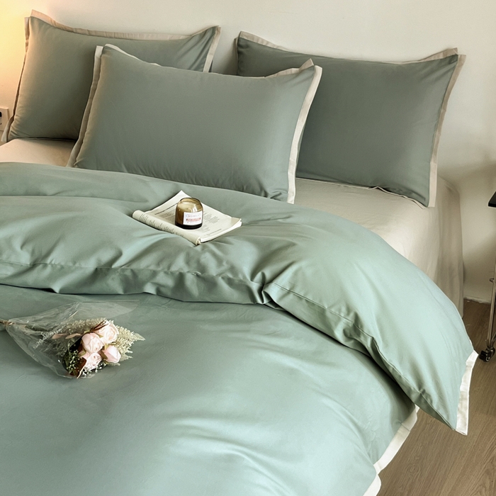 91家纺网 家纺一手货源 找家纺 小叮当家纺仓储工厂店 2025新款优质买家秀热卖不断货A类母婴级100纯棉全棉磨毛四件套全棉纯棉全棉 小宽边-自由蓝