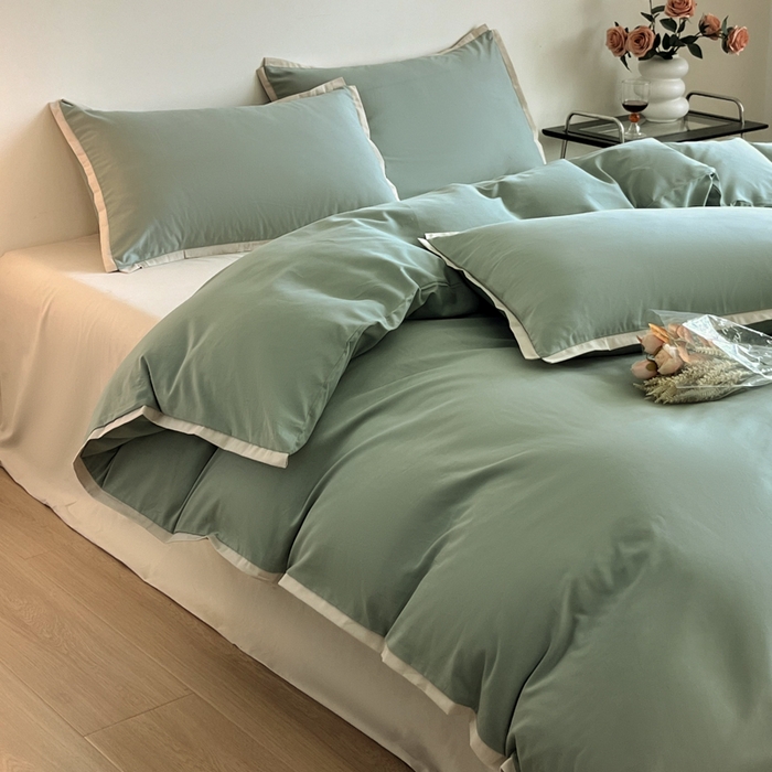 91家纺网 家纺一手货源 找家纺 小叮当家纺仓储工厂店 2025新款优质买家秀热卖不断货A类母婴级100纯棉全棉磨毛四件套全棉纯棉全棉 小宽边-自由蓝