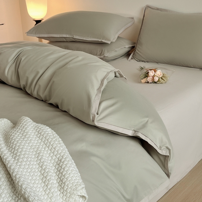 91家纺网 家纺一手货源 找家纺 小叮当家纺仓储工厂店 2025新款优质买家秀热卖不断货A类母婴级100纯棉全棉磨毛四件套全棉纯棉全棉 小宽边-燕麦色