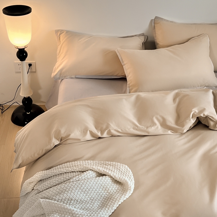 91家纺网 家纺一手货源 找家纺 小叮当家纺仓储工厂店 2025新款优质买家秀热卖不断货A类母婴级100纯棉全棉磨毛四件套全棉纯棉全棉 小宽边-玫瑰金