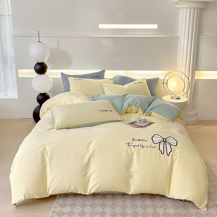 91家纺网 家纺一手货源 找家纺 （总）小叮当家纺仓储工厂店 2025新款(买家秀不断货)A类母婴及全棉纯棉水洗棉刺绣贴布绣四件套--初恋系列