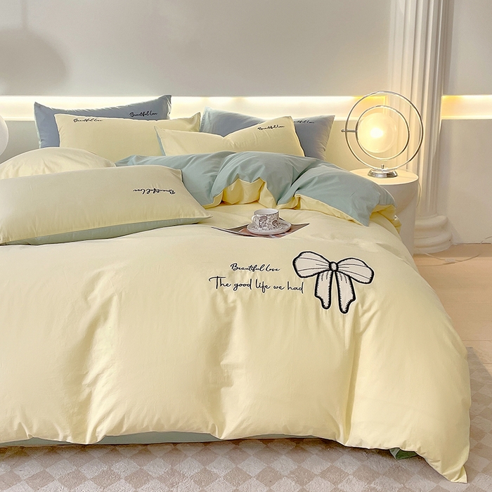 91家纺网 家纺一手货源 找家纺 （总）小叮当家纺仓储工厂店 2025新款(买家秀不断货)A类母婴及全棉纯棉水洗棉刺绣贴布绣四件套--初恋系列