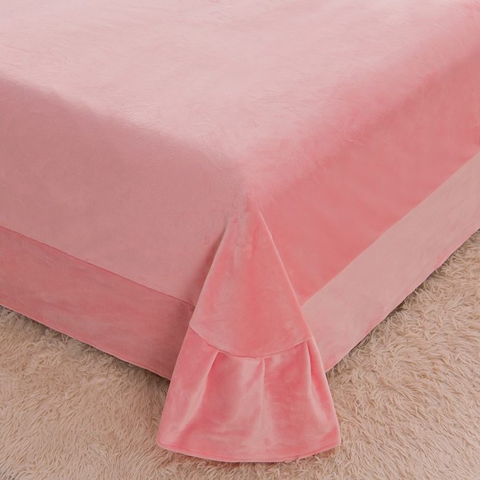 91家纺网 家纺一手货源 找家纺 畅畅家纺 2025新款亲肤舒适冬季保暖8斤重牛奶绒6D雕花绒床单四件套 繁花似锦-红