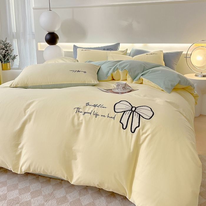 91家纺网 家纺一手货源 找家纺 （总）小叮当家纺仓储工厂店 2025新款(买家秀不断货)A类母婴及全棉纯棉水洗棉刺绣贴布绣四件套--初恋系列