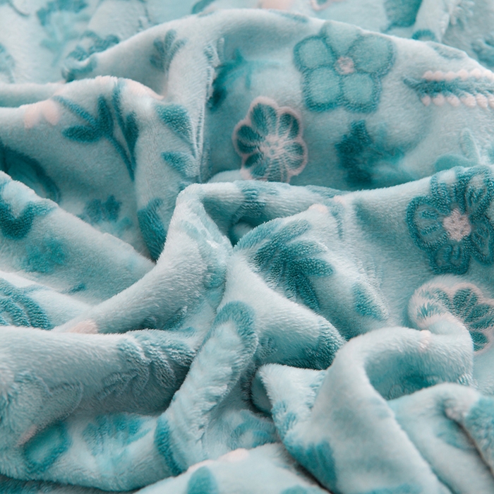 91家纺网 家纺一手货源 找家纺 畅畅家纺 2025新款亲肤舒适冬季保暖8斤重牛奶绒6D雕花绒床单四件套 繁花似锦-绿