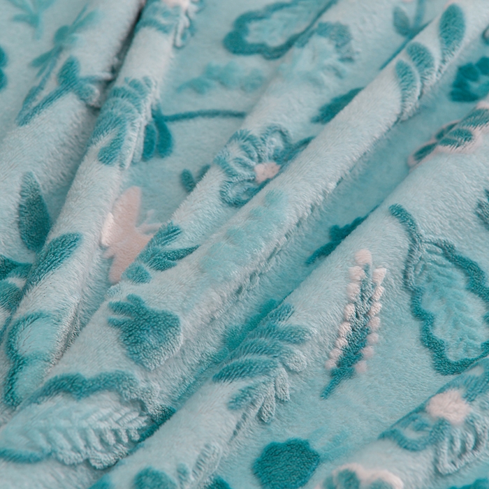 91家纺网 家纺一手货源 找家纺 畅畅家纺 2025新款亲肤舒适冬季保暖8斤重牛奶绒6D雕花绒床单四件套 繁花似锦-绿