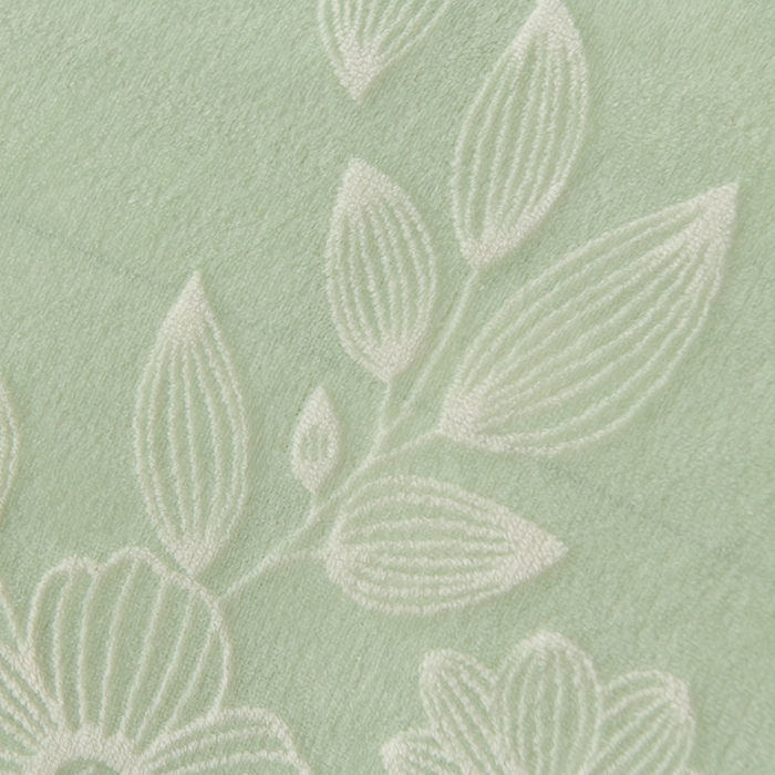 91家纺网 家纺一手货源 找家纺 畅畅家纺 2025新款亲肤舒适冬季保暖8斤重牛奶绒6D雕花绒床单四件套 花甜蜜意-绿