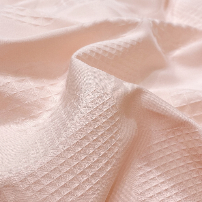 91家纺网 家纺一手货源 找家纺 小叮当家纺仓储工厂店 2025新款秋冬(热买家秀不断货)A类母婴级亲肤全棉纯棉华夫格提花纯棉刺绣四件套 团圆-粉玉