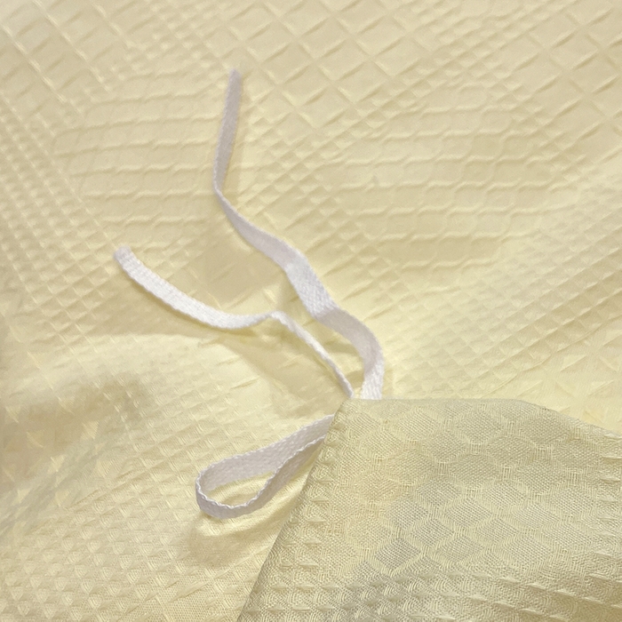 91家纺网 家纺一手货源 找家纺 小叮当家纺仓储工厂店 2025新款秋冬(热买家秀不断货)A类母婴级亲肤全棉纯棉华夫格提花纯棉刺绣四件套 华夫格-奶黄