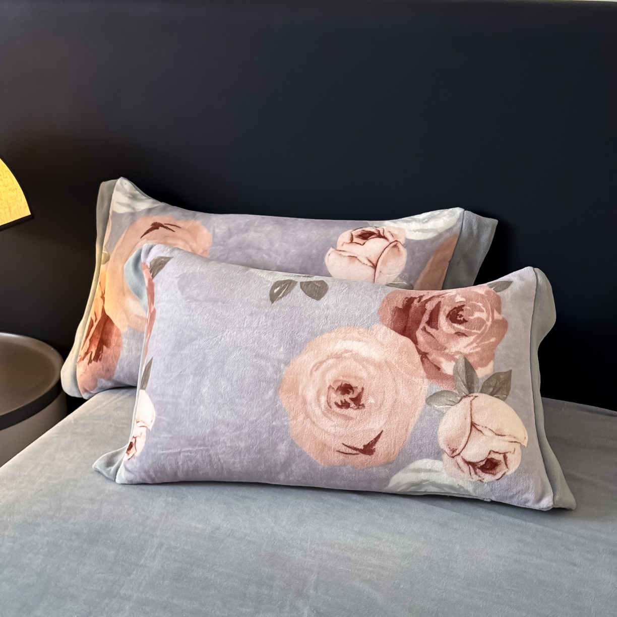 91家纺网 家纺一手货源 找家纺 KA家纺 2025新款秋冬轻奢高克重双拼角牛奶绒四件套 繁花似锦