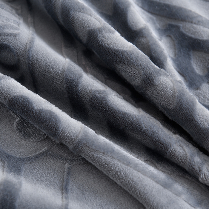 91家纺网 家纺一手货源 找家纺 畅畅家纺 2025新款亲肤舒适冬季保暖8斤重牛奶绒6D雕花绒床单四件套 欧式风情-灰