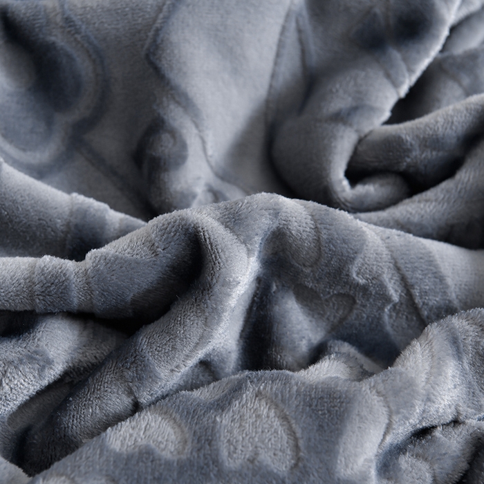 91家纺网 家纺一手货源 找家纺 畅畅家纺 2025新款亲肤舒适冬季保暖8斤重牛奶绒6D雕花绒床单四件套 欧式风情-灰