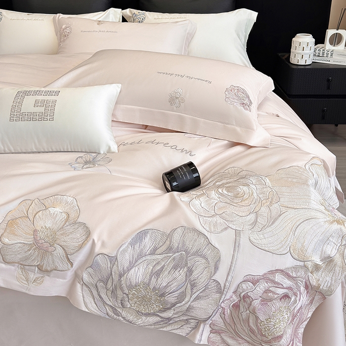 91家纺网 家纺一手货源 找家纺 （总）优悦生活馆 2025新款亲肤新疆长绒棉四件套-梦想花园风格二